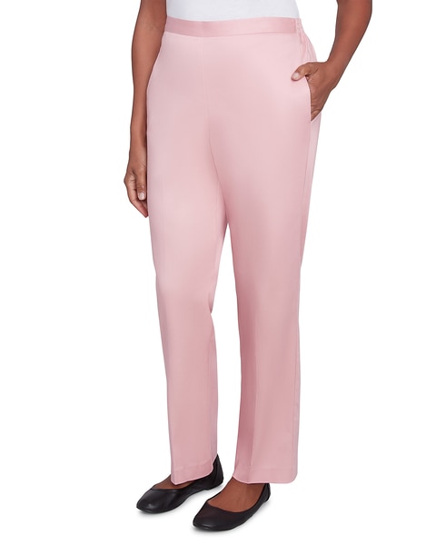 Alfred Dunner® Coming Up Roses Sateen Woven Short Length Pant