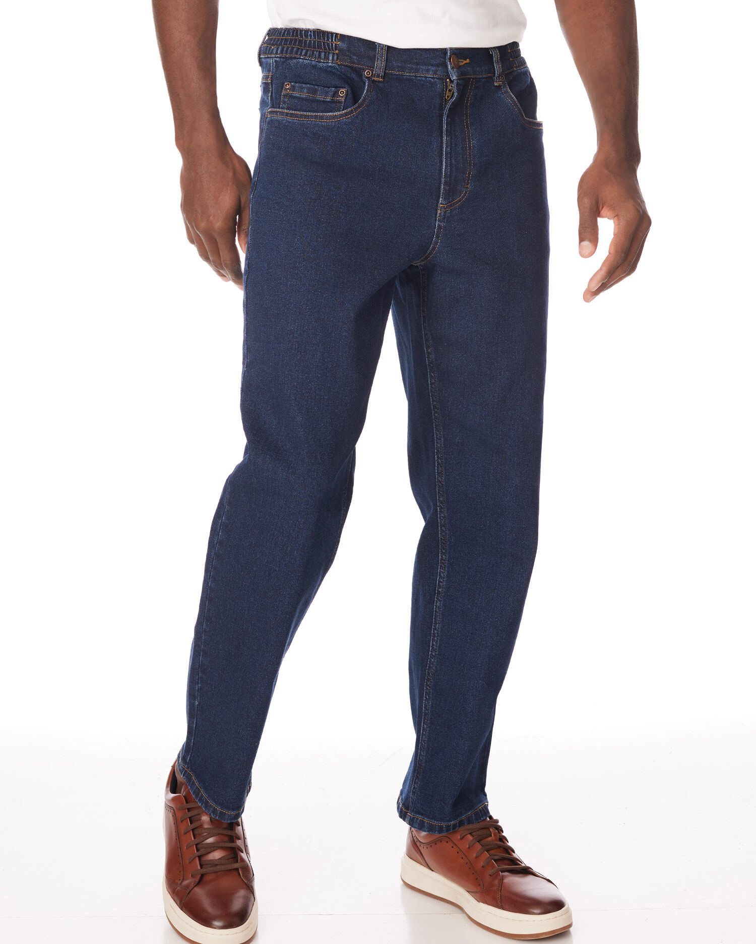 Side elastic jeans cheap