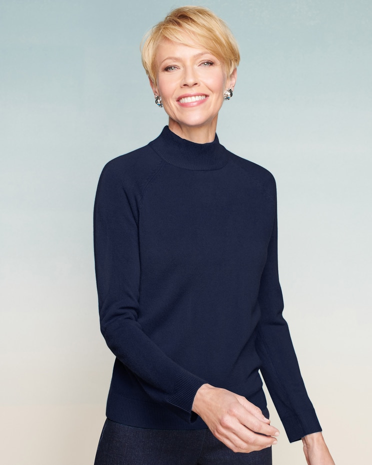 Soft Spun™ Mock Neck Long-Sleeve Sweater image number 1