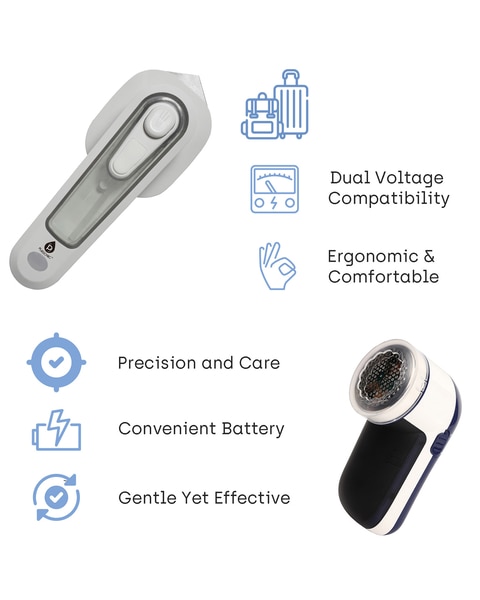 Pursonic Travel-Ready Garment Grooming Kit: Compact Lint Remover, Fabric Shaver & Mini Iron