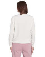 Alfred Dunner® Telluride Floral Embroidered White Chenille Sweater thumbnail number 2