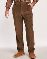 John Blair Relaxed-Fit Hidden Elastic Wide-Wale Corduroy Pants thumbnail number 1