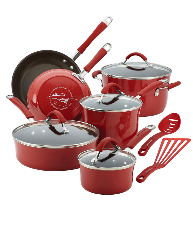 Rachael Ray Cucina 12pc Porcelain Cookware Set image number 1