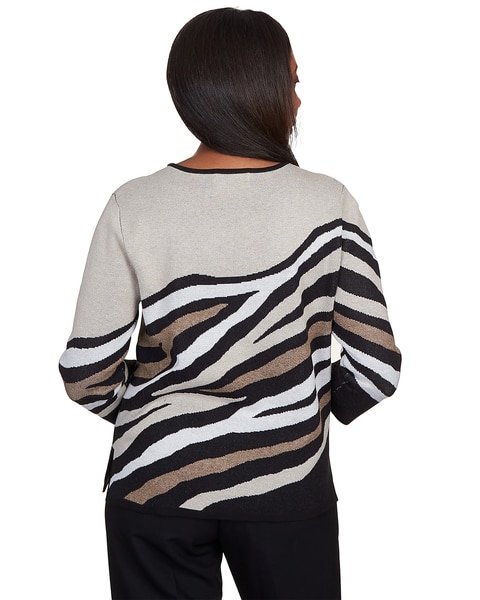 Alfred Dunner® Classics Animal Jacquard Beaded Top