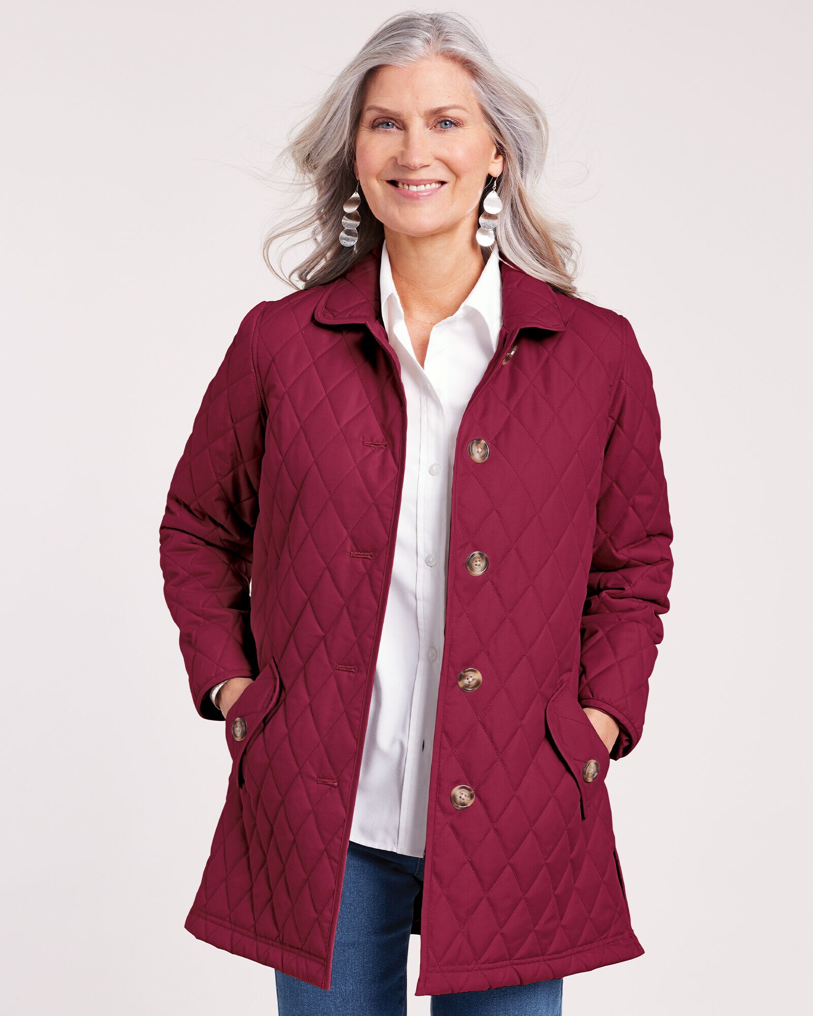 Quilted car coat womens outlet