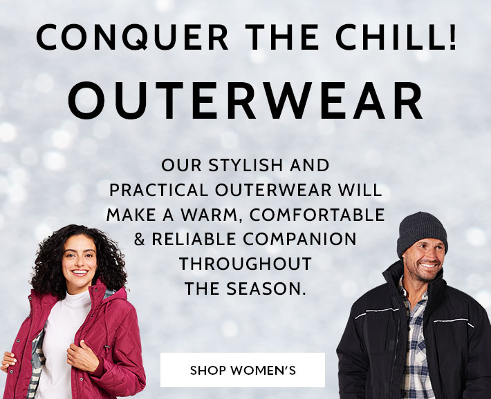 conquer the chill! Outerwear our stylish and practical outerwear will make a warm, comfortable & reliable companion throughout the season. shop women's