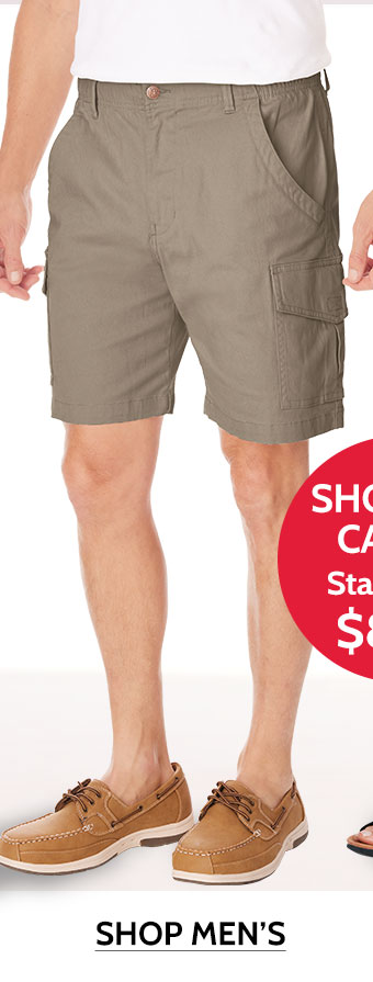 shorts & capris sarting at $8.49 shop men's