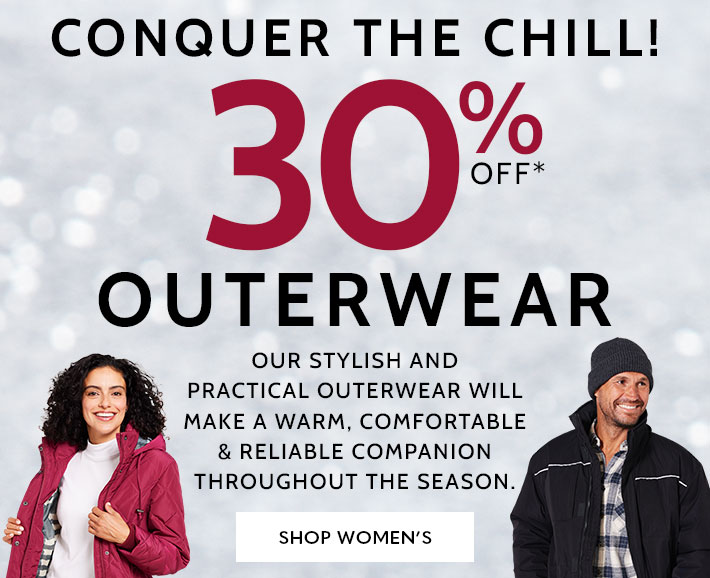 hello autumn! 30% off* Outerwear our stylish and practical outerwear will make a warm, comfortable & reliable companion throughout the season. shop women's ends wednesday, 11/6/23