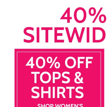40% off tops & shirts shop women's