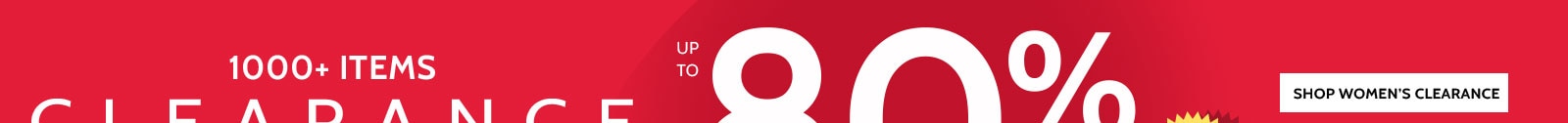 1000+ items up to 80% off as low as $4.97 clearance shop women's clearance no code needed. discount shown in cart. all sales final. items ending in $.97 cannot be returned or exchanged. no code needed. discount shown in cart.
