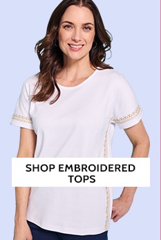 shop embroidered tops