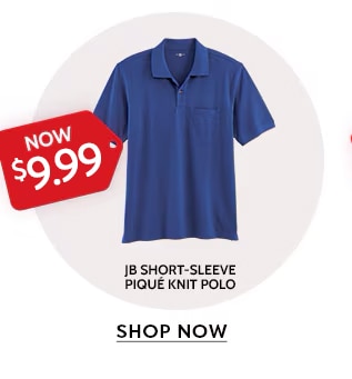 now $9.99 jb short-sleeve pique polo shop now
