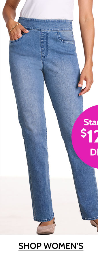 starting at $12.99 denim shop women's
