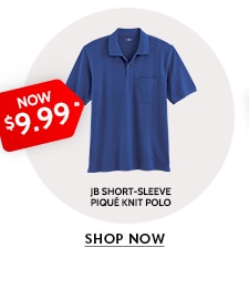 now $9.99 jb short-sleeve pique polo shop now