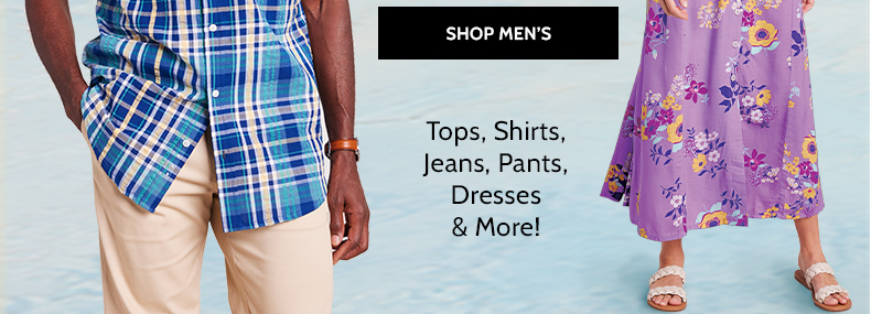 100+ new styles & colors Shop Men's tops, shirts, jeans, pants, dresses & more!s