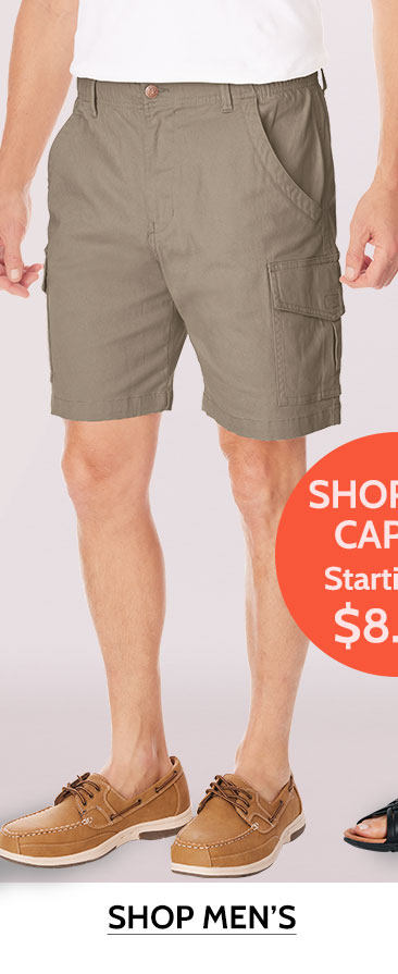 shorts & capris sarting at $8.49 shop men's