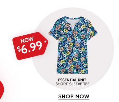 now $6.99 essential knit short-sleeve henley shop now