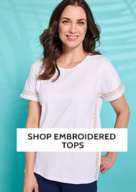 shop embroidered tops