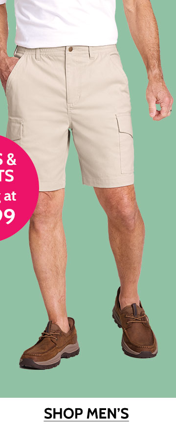 capris & shorts start at $14.99 shop men's
