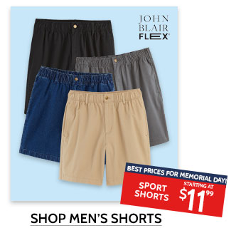 best prices for memorial day! sports shorts starting at $11.99 shop men's shorts