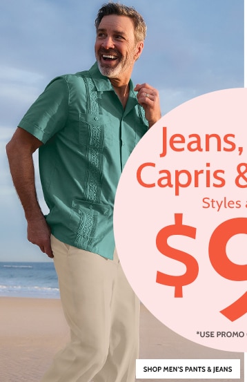 jeans, pants, capris & shorts styles as low as $9.99 including denimease johnblairflex haband shop women's bottoms