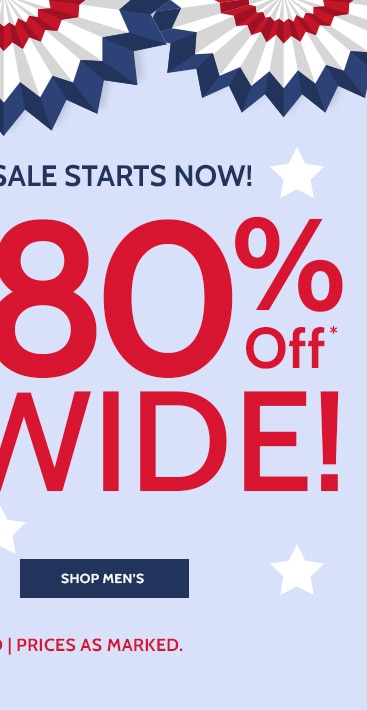 memorial day sale starts now! 50 to 80% off* sitewide styles as low as $6.99 shop men's best prices of the season*no code needed | prices as marked