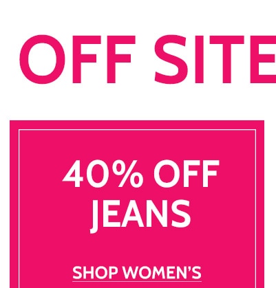 40% off jeans shop women's