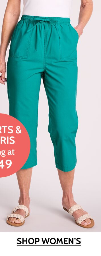 shorts & capris sarting at $8.49 shop women's