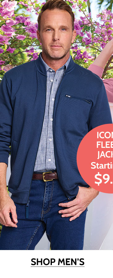 iconic fleece jacket starting at $9.49 shop men's