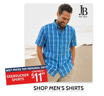 best prices for memorial day! seersucker shirts starting at $11.99 shop men's shirts