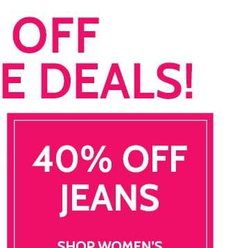 40% off jeans shop women's