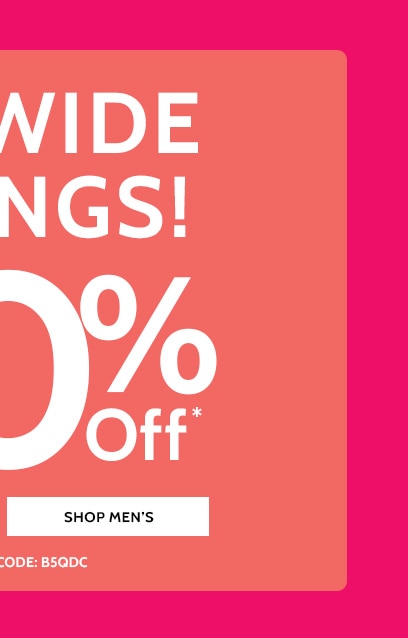 sitewide savings! 30% off* shopwomen's *use promo code: B5QDC
