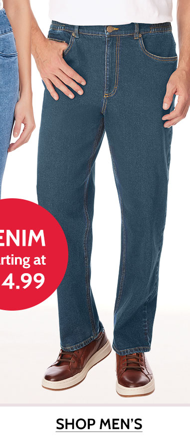denim starting at $14.99 shop men's
