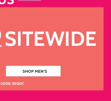 sitewide savings! 30% off* shopwomen's *use promo code: B5QDC