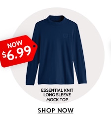 now $6.99 essential knit long sleeve mock top shop now