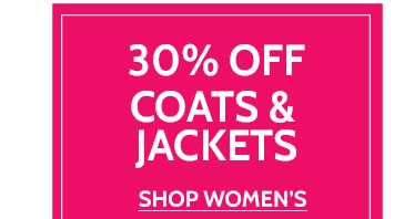 30% off coats & jackets shop women's