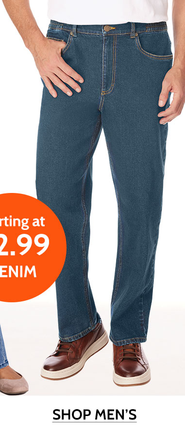 denim starting at $12.99 shop men's
