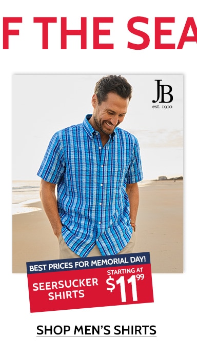 best prices for memorial day! seersucker shirts starting at $11.99 shop men's shirts