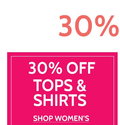 30% off tops & shirts shop women's