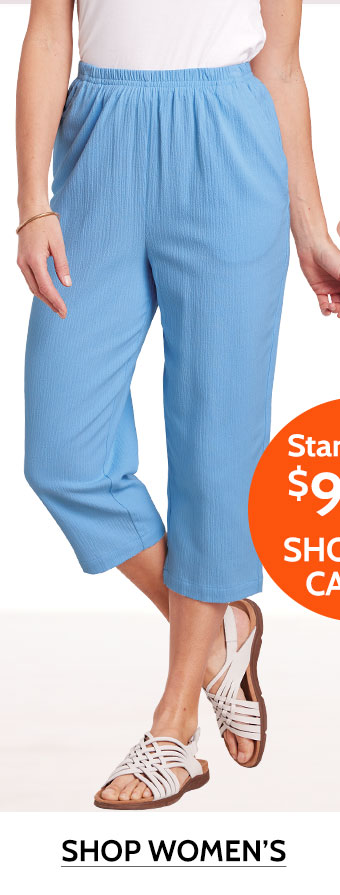 shorts & capris sarting at $9.99 shop women's
