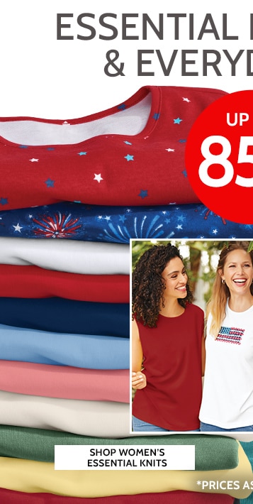 essential knit tanks up to 85% off. shop women's essential knits (prices as marked)