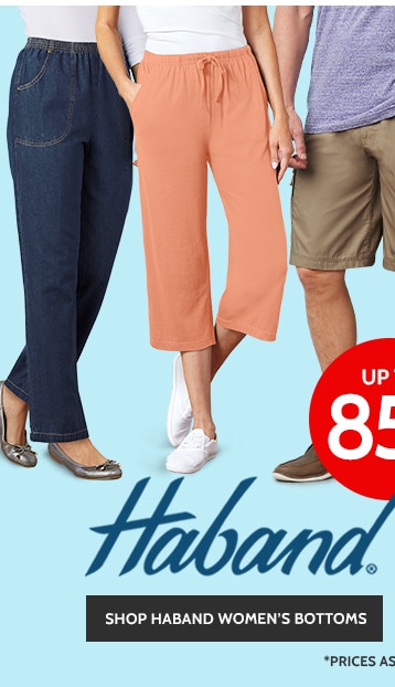 haband bottoms  up to 85% off jeans, pants, shorts, capris & more! shop haband women's bottoms
