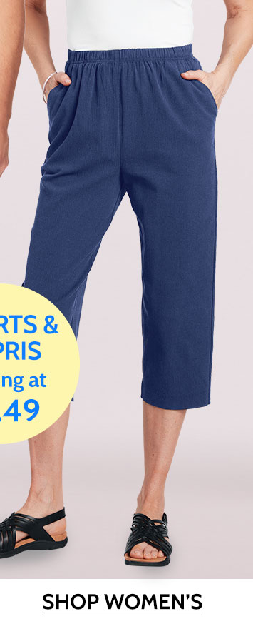 shorts & capris sarting at $8.49 shop women's