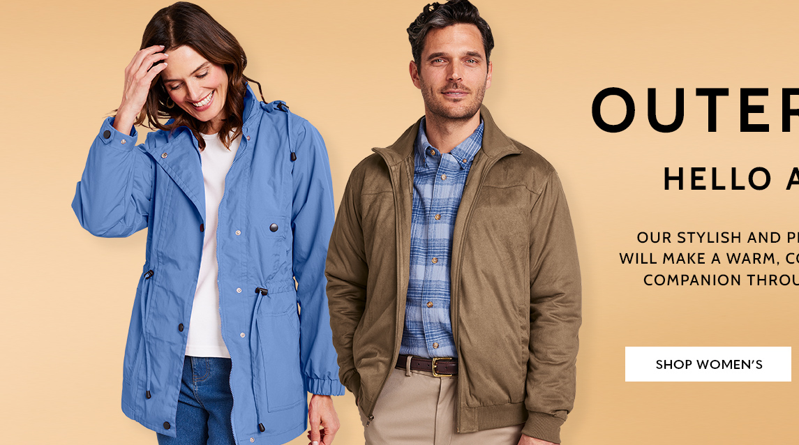 outerwear hello autumn! our stylish and practical outerwear will make a warm, comfortable & reliable companion throughout the season. shop women's