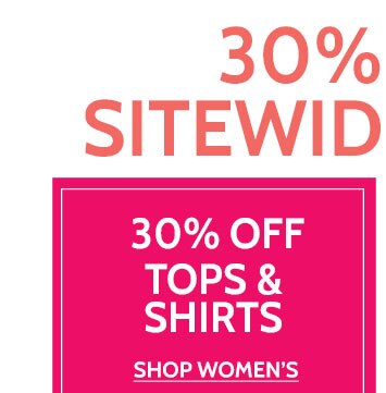 30% off tops & shirts shop women's
