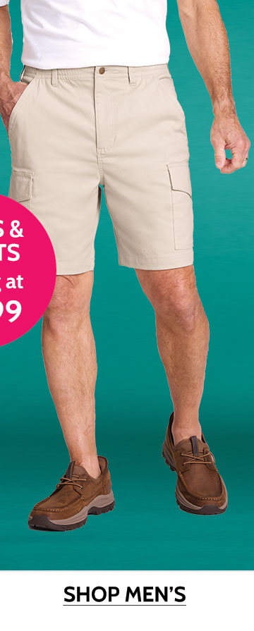 capris & shorts start at $14.99 shop men's