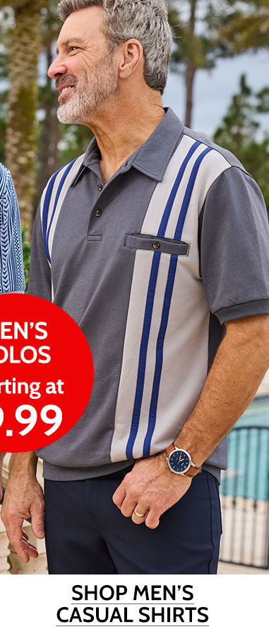 men's polos starting at $9.99 shop men's casual shirts