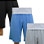 Men's Moisture Wicking Performance Basic Mesh Shorts-3 Pack